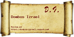 Dombos Izrael névjegykártya